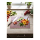 Multiamo Cam Kesme Tahtası ve Sunumluk / Sunum Tabağı (25CMX35CM) - Somon