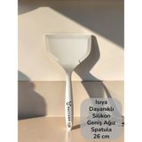 Multiamo Isıya Dayanıklı Geniş Ağız Spatula 26 cm - Krem