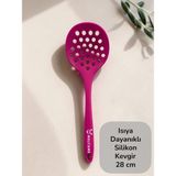 Multiamo Isıya Dayanıklı Silikon Kevgir 28 cm - Fuşya