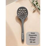 Multiamo Isıya Dayanıklı Silikon Kevgir 28 cm - Gri