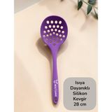 Multiamo Isıya Dayanıklı Silikon Kevgir 28 cm - Mor