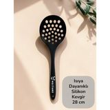 Multiamo Isıya Dayanıklı Silikon Kevgir 28 cm - Siyah
