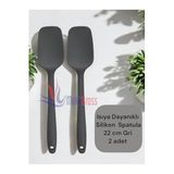 Multiamo Isıya Dayanıklı Silikon Spatula, 22 cm, Gri, 2 Adet