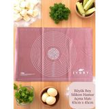 Multiamo İvory Büyük Boy Silikon Hamur Açma Matı 65X45CM - Renkli