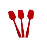Multiamo Kırmızı Silikon Spatula Kaşık, 21 cm, 3'lü Set