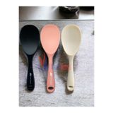 Multiamo Sert Uçlu Isıya Dayanıklı Yanmaz Yapışmaz Silikon Kaşık 3'lü Set, 22 cm, Siyah-Somon-Krem