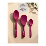 Multiamo Sert Uçlu Isıya Dayanıklı Yanmaz Yapışmaz Silikon Uzun Kısa Derin Kaşık 28 Cm-20 Cm/kısa Kaşık 22 cm - Fuşya