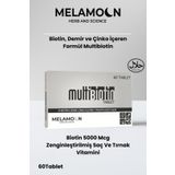 Multibiotin Biotin 5000 Mcg Zenginleştirilmiş Saç Ve Tırnak Vitamini - Demir Ve Çinko Katkılı 60 Tablet