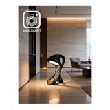 Multicraft 3D Modern Biyonik Tasarım USB LED Lambader Masa Lambası (12.8x17x24.2 cm) - Siyah Gece Lambası