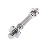 MultiFlexPro 36 Cm Dambıl Bar Kısa Krom Halter Barı Fitness Egzersiz Içi Dolu Krom Dumbel Barı TKHBD