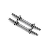 MultiFlexPro 36cm İkili Kısa Krom Halter Barı Dambıl Sapı Fitness Egzersiz Aleti Dumbell Bar 2x36 cm