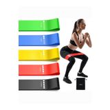MultiFlexPro 5 Li Çantalı Aerobik Band Pilates Yoga Fitness Squat Çalışma Lastiği Latex Pilates Egzersiz Bandı TYC4B2A3C2FD48D700