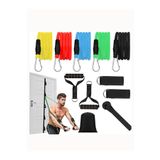 MultiFlexPro Çantalı 11 Parça Çok Fonksiyonlu Pilates Ve Güç Direnç Lastiği, Egzersiz Spor Aleti Seti MF0098