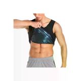 MultiFlexPro Erkek Siyah Termal Sauna Tayt Ve Atlet Takım Fitness Spor Taytı Ve Atleti Polimer Erkek Takım