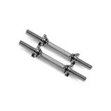 MultiFlexPro MF2BR 36Cm İkili Kısa Krom Halter Barı Dambıl Sapı Fitness Egzersiz Aleti Dumbell Bar 2X36 Cm