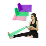 MultiFlexPro Pilates Bandı 3 Lü Set 3 Farklı Direnç Seviyesinde 150x15 Cm Pilates Lastiği Egzersiz Aerobik Band FJ14