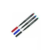 Multimark Permanent Asetat Kalemi, 0.4 Mm, 3 Renk (Siyah-Kırmızı-Mavi)