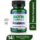 Multimed Biotin Kompleksi – Saç Dökülmesine Karşı Destek + Güçlü Keratin Etkisi – 60 Tablet