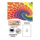 Multiofis 210X148.5 MM Laser Etiket 5102