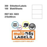 MULTİOFİS 210x99 mm LASER ETİKET 5003