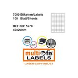 MULTİOFİS 40x20 mm LASER ETİKETİ 5270