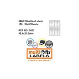 Multiofis 5052 46.4x21.2 mm Laser Etiket