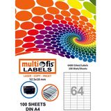 Multiofis 52.5X18 MM Laser Etiket 5164