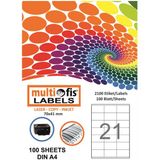 Multiofis Laser Etiket 70 x 41 mm