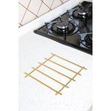 MultiStore Gold Nihale, Altlık, Koruma Sehpası, Yanmaz, Paslanmaz, Metal Servis Sunum Altın