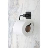MultiStore Kare Yapışkanlı Siyah Açık Tuvalet Kağıtlığı Wc Kağıtlık Tutucu Delmeden Kullanım