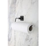 Multistore Kare Yapışkanlı Siyah Kağıt Rulo Havluluk Peçetelik Yapışkanlı Tasarım Banyo Askısı