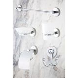 MultiStore Krom 5'li Banyo Aksesuar Seti Uzun Havluluk/Tuvalet Kağıtlığı/Bornoz Askısı/Sabunluk/Diş Fırçalık Gri