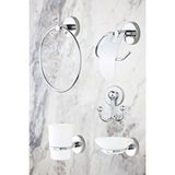 MultiStore Krom Halka Havluluk/tuvalet Kağıtlığı/bornoz Askısı/sabunluk/diş Fırçalık 5li Banyo Aksesuar Seti Gri