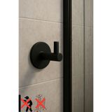 MultiStore Siyah Yuvarlak Yapışkanlı Metal Tekli Kanca Bornoz Banyo Askısı