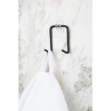 MultiStore Yapışkanlı Çift Kancalı Banyo Mutfak Askısı Metal Askılık Duvar Askı Organizer Siyah