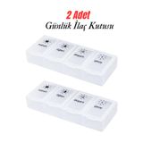 MultiTrendy 2 Adet Günlük İlaç Kutusu Hap Kutusu Düzenleyici Günlük İlaç Vitamin Saklama Kutusu
