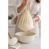 MultiTrendy 2 Adet Yoğurt Süzme Kesesi Kuru Bakliyat Gıda Saklama Torbası Hambez Bez Kese 30x40 cm