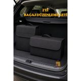 MultiTrendy 2’li Oto Bagaj Organizer Seti Keçe Cırtlı Araç İçi Bagaj Düzenleyici Çanta