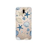 Multitronic Huawei Mate 10 Lite ile Uyumlu Deniz Kabuğu ve Yıldız Desenli Şeffaf Telefon Kılıfı