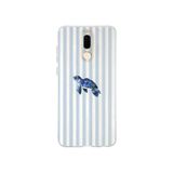 Multitronic Huawei Mate 10 Lite ile Uyumlu Deniz Kaplumbağası Desenli Şeffaf Telefon Kılıfı