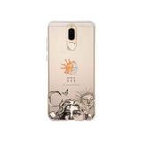 Multitronic Huawei Mate 10 Lite ile Uyumlu Güneş ve Ay 777 Desenli Şeffaf Telefon Kılıfı