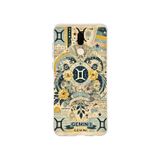 Multitronic Huawei Mate 10 Lite ile Uyumlu İkizler Burcu Desenli Şeffaf Telefon Kılıfı
