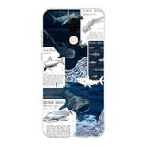 Multitronic Huawei Mate 10 Lite ile Uyumlu Köpekbalığı ve Okyanus Tema Desenli Şeffaf Telefon Kılıfı