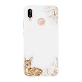 Multitronic Huawei P20 Lite ile Uyumlu Minik Geyik Desenli Şeffaf Telefon Kılıfı
