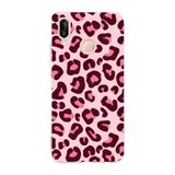 Multitronic Huawei P20 Lite ile Uyumlu Pembe Leopar Desenli Şeffaf Telefon Kılıfı
