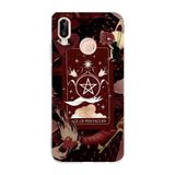 Multitronic Huawei P20 Lite ile Uyumlu Tarot Kart Desenli Şeffaf Telefon Kılıfı