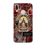 Multitronic Huawei P20 Lite ile Uyumlu The Empress Kraliçe Tarot Desenli Şeffaf Telefon Kılıfı, Esnek Silikon