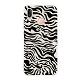 Multitronic Huawei P20 Lite ile Uyumlu Zebra Desenli Şeffaf Telefon Kılıfı