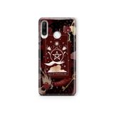 Multitronic Huawei P30 Lite ile Uyumlu Tarot Kart Desenli Şeffaf Telefon Kılıfı