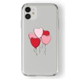 Multitronic iPhone 11 ile Uyumlu Kalp Balon Tasarım Baskılı Şeffaf Kılıf